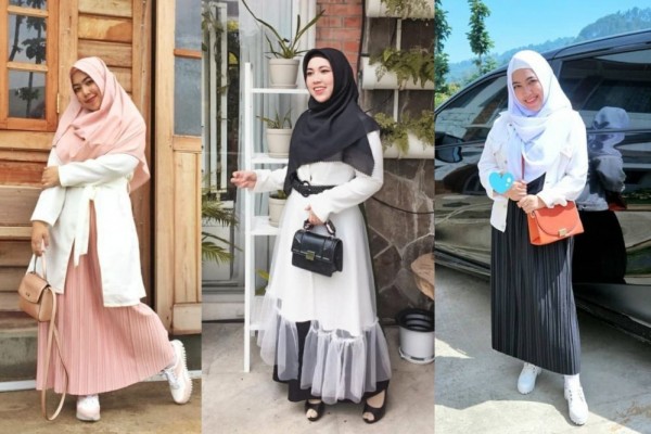 9 OOTD Hijab Syar'i ala Santi Asoka, Istri Mark Sungkar yang Elegan
