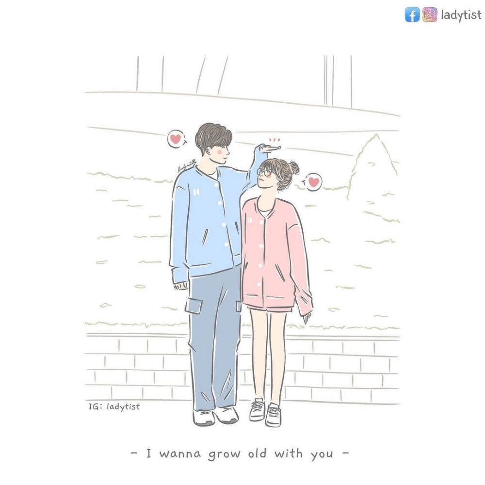 Uwu Banget, Ilustrasi Gemas Gombalan Pasangan yang Lagi Dimabuk Asmara