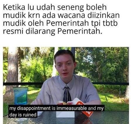 10 Hilarious memes are prohibited from going home, twice Lebaran don't go home