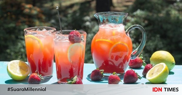 Resep Mudah Strawberry Lemonade Yang Segar Untuk Berbuka