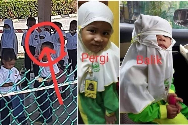 Kocak Banget! 10 Potret Penampilan Anak Berangkat Vs Pulang Sekolah