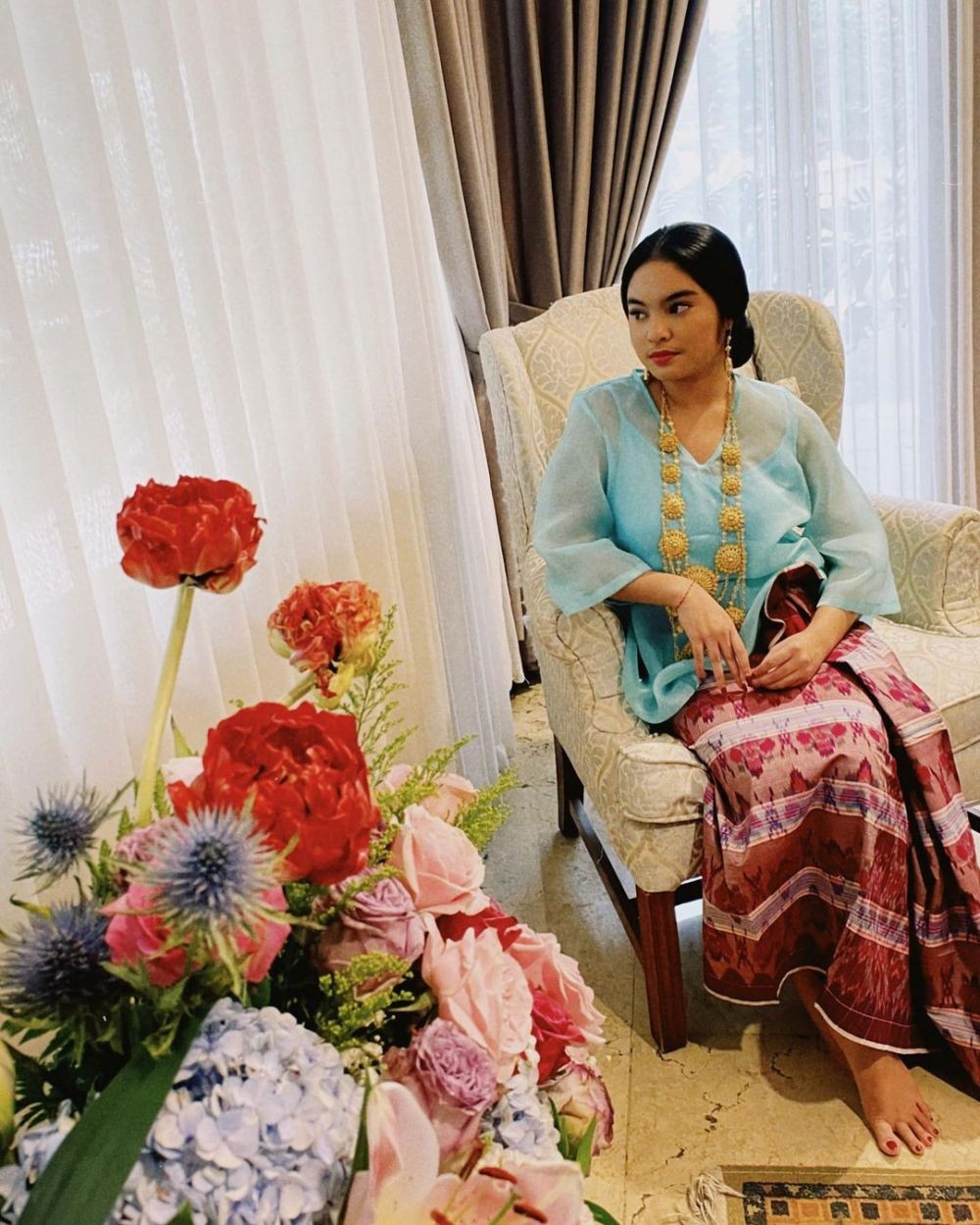 11 Busana Lebaran Keluarga Presiden RI, Kompak Nih
