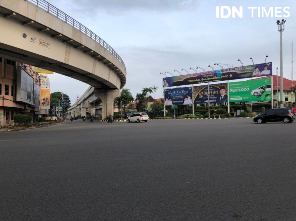 11 Potret Suasana Sepi Kota Palembang Momen Hari Raya Idul Fitri