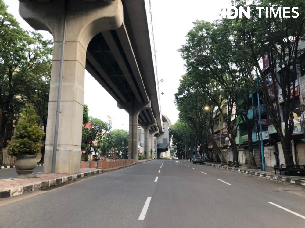 11 Potret Suasana Sepi Kota Palembang Momen Hari Raya Idul Fitri