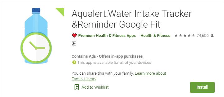 Google fit water on sale tracker