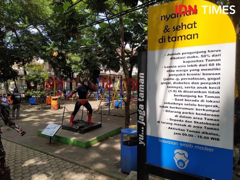 H+1 Lebaran 2021, Intip Potret Warga Kota Bandung Penuhi  Taman