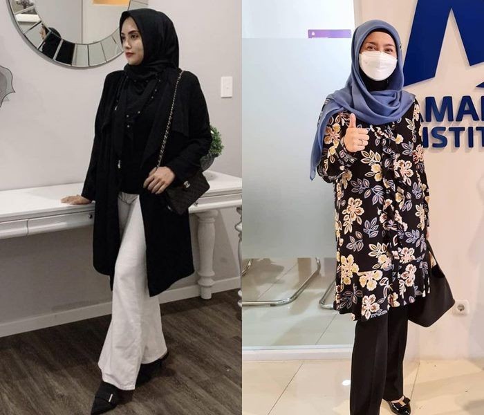 10 Adu Gaya Hijab Desy Ratnasari Vs Elma Theana, Kekinian!