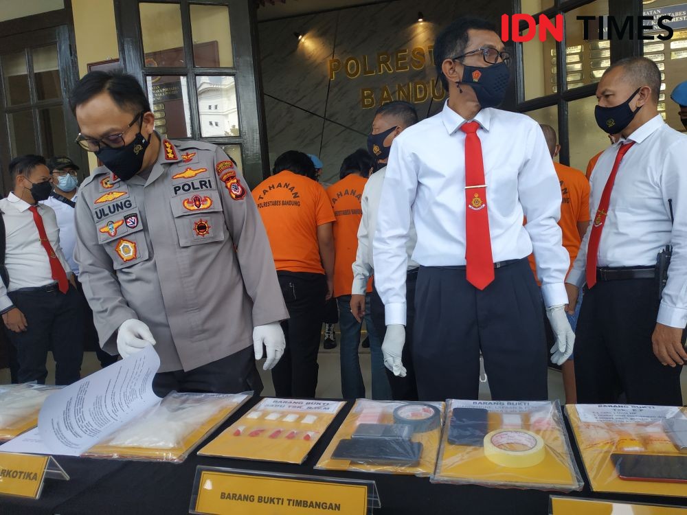Polrestabes Bandung Amankan Tersangka Kurir Narkoba Jaringan Lapas 