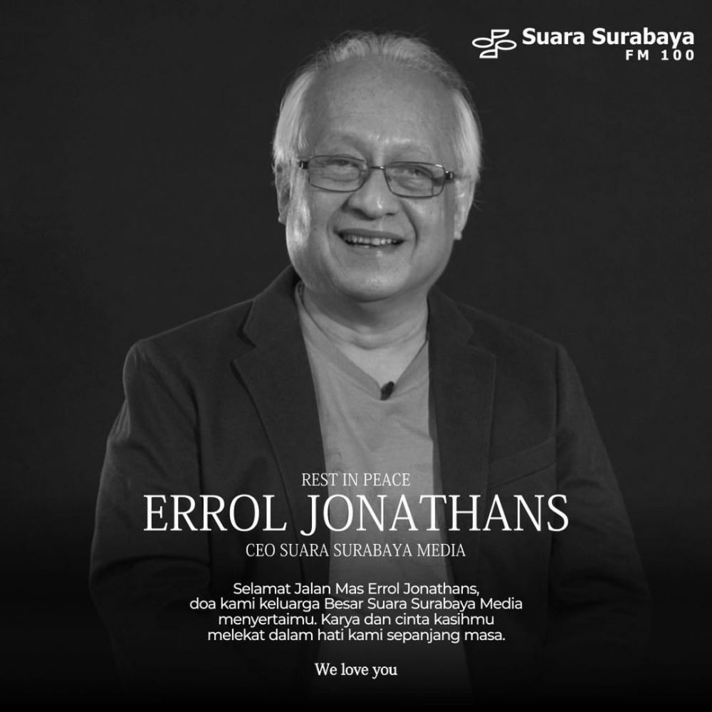 Pelopor Jurnalisme Warga, CEO Suara Surabaya Errol Jonathans Wafat