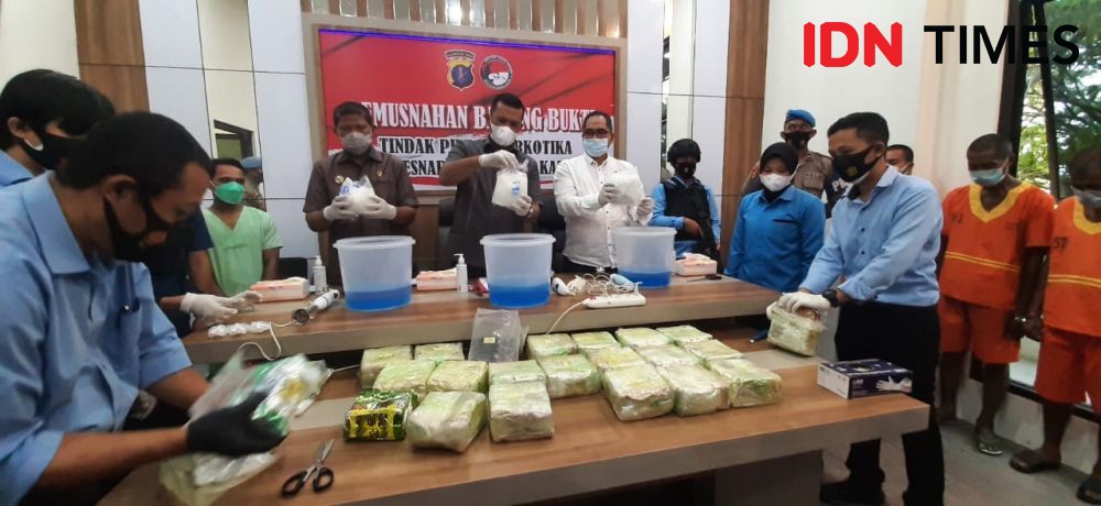Polda Kaltim Musnahkan 25 Kg Sabu Selundupan Bandar Malaysia 