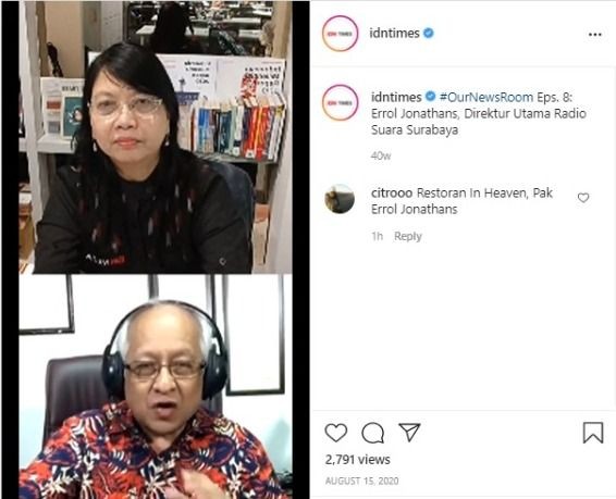 Pelopor Jurnalisme Warga, CEO Suara Surabaya Errol Jonathans Wafat