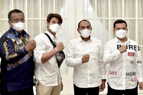 Rizky Billar dan Putra Siregar Temui Gubernur Bahas PSMS, Ini Hasilnya
