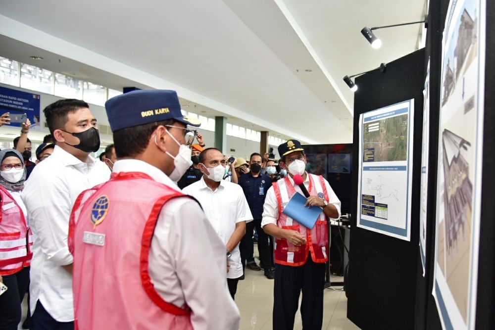 Kunjungan Menhub, Bahas Pembangunan LRT dan BRT di Medan
