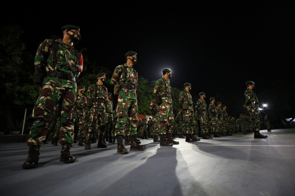 42 Desa di Kudus Zona Merah COVID-19, 450 TNI Terjun Tertibkan Warga