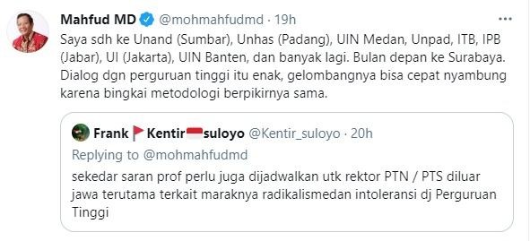 Mahfud MD Keliru Tulis Unhas Berada di Padang, Warganet Heboh