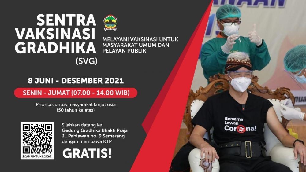 Viral! Vaksinasi COVID-19 di Semarang Undang Kerumunan Warga