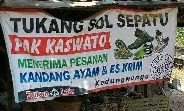 10 Potret Salah Desain Spanduk Ini Bikin Salah Paham