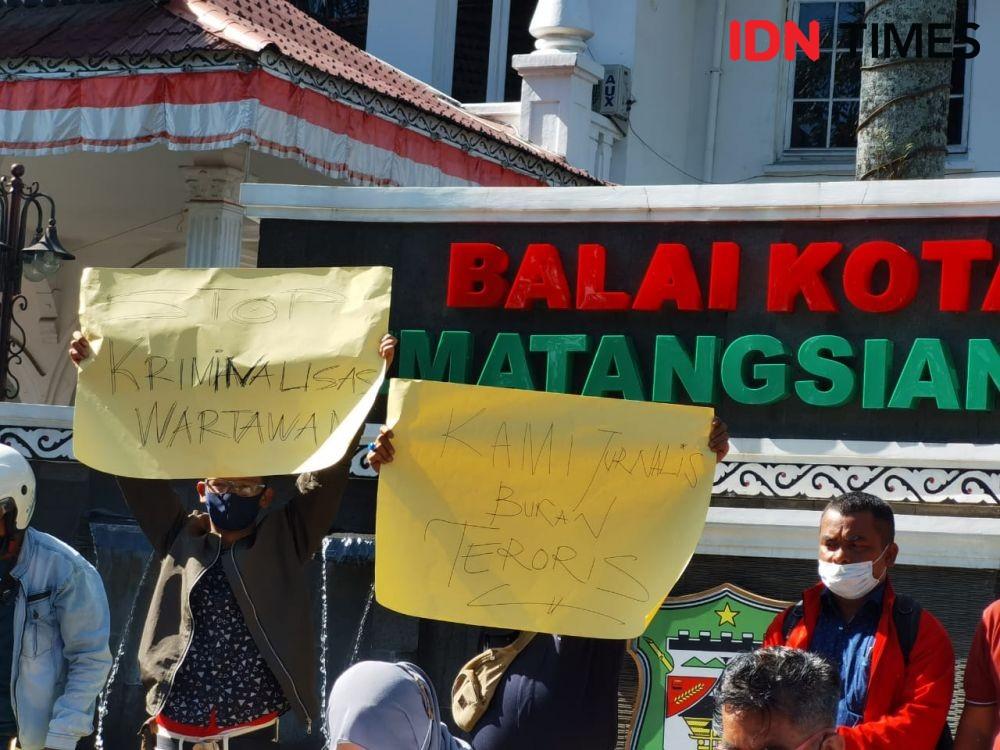 Jurnalis Siantar Demo, Tuntut Polisi Usut Kematian Pemred Media Online