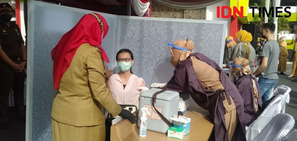 Gaungkan Vaksinasi COVID-19, Polda Lampung Gandeng Pihak Swasta