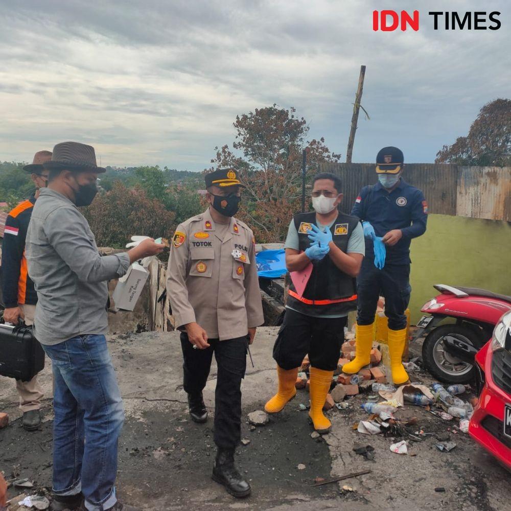 Puslabfor Polri Olah TKP Kebakaran di Gunung Bugis Balikpapan