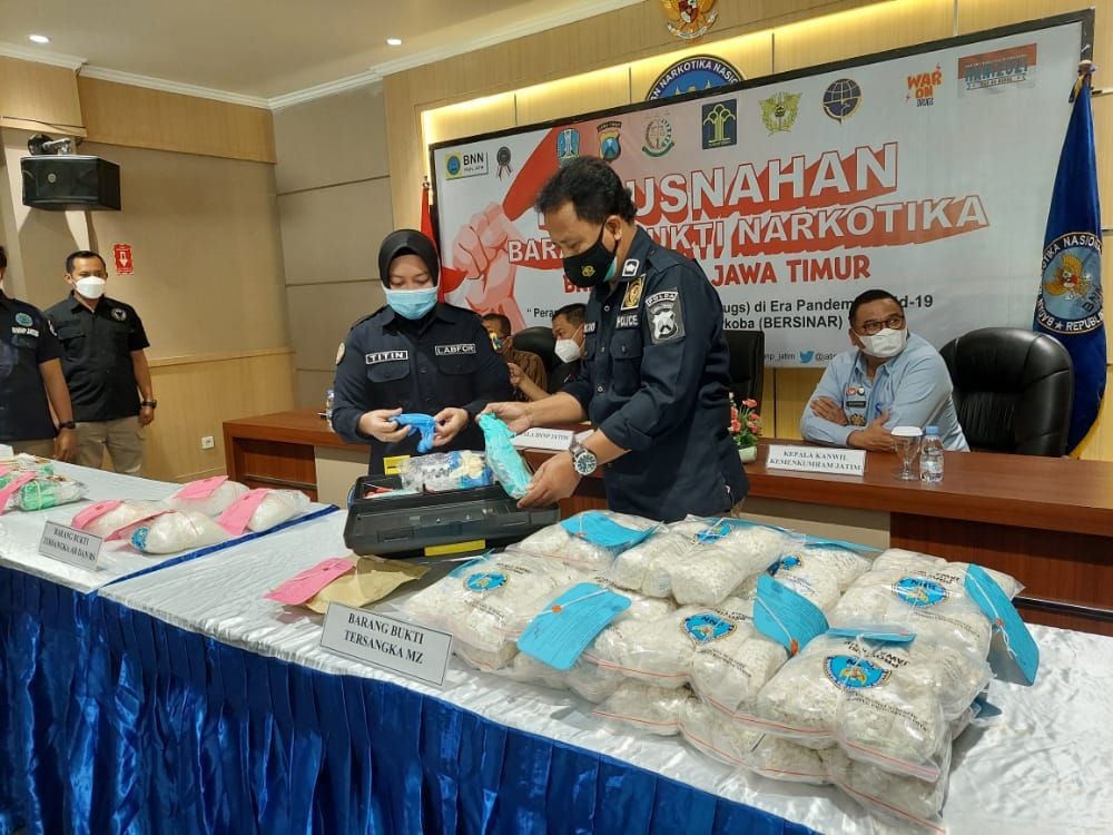 Setahun ini, BNNP Jatim Telah Menangkap 50 Pengedar Narkoba 