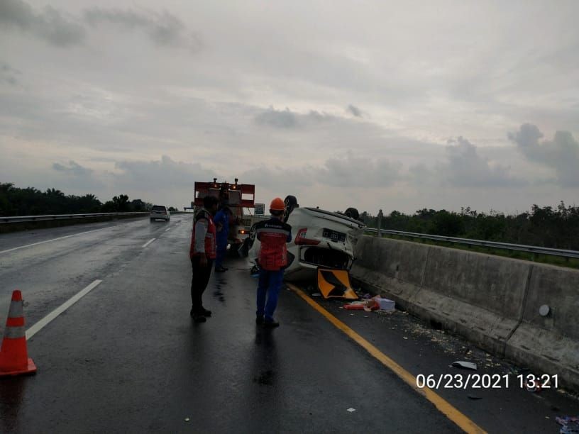 Kecelakaan di Tol Lampung, 1 Warga Sumsel Meninggal dan 3 Luka Berat
