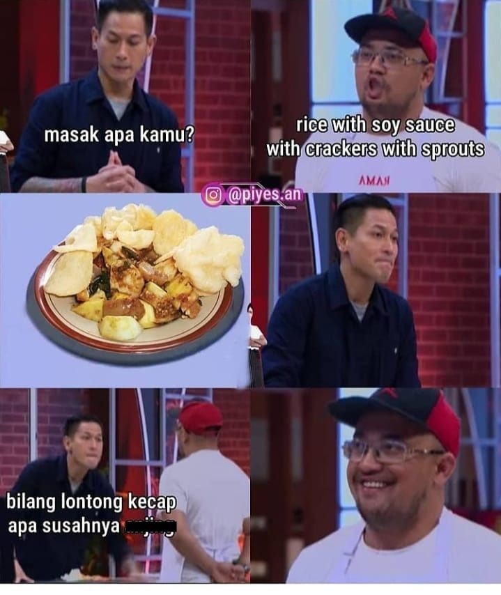 10 Meme MasterChef, Nama Makanan Pakai Bahasa Inggris, Ribet tapi Lucu