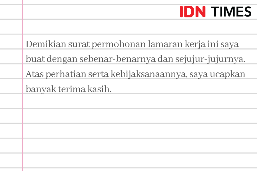 9 Kalimat Penutup Surat Lamaran Kerja yang Baik, Santun!