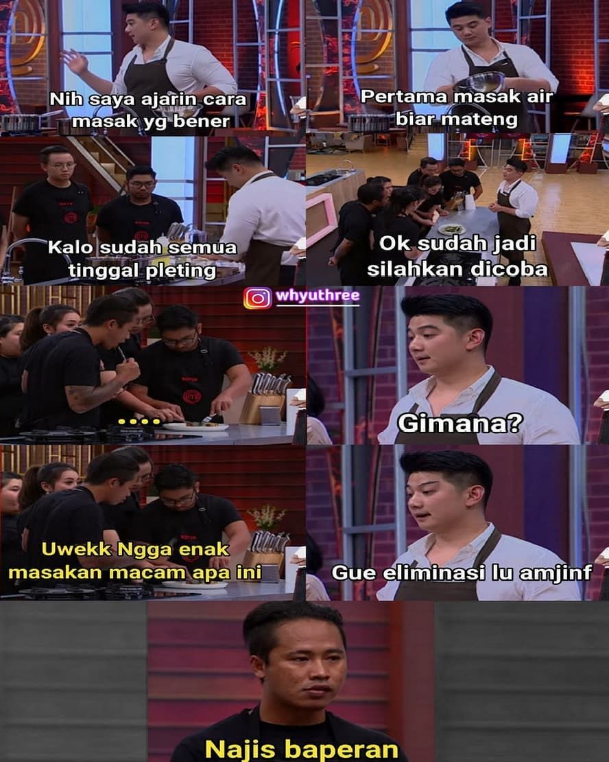 10 Meme Program MasterChef saat Peserta Iseng Jahilin Juri, Ngakak!