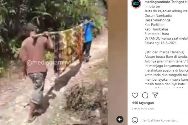 Viral Ibu Baru Melahirkan Ditandu Karena Akses Jalan Rusak