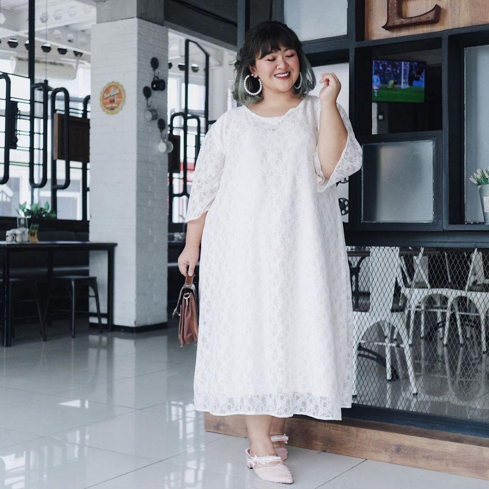 Dress putih big size sale