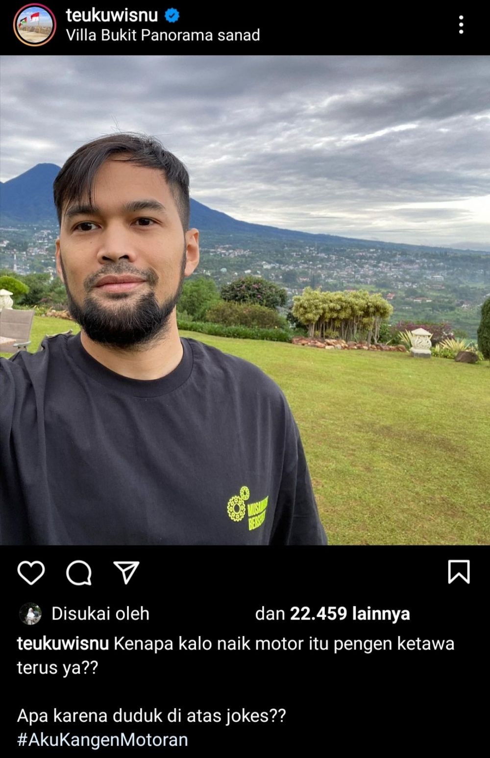 10 Caption Foto Teuku Wisnu yang Kocak, Jokes Old School Banget