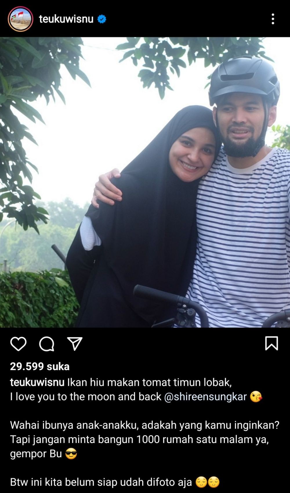 10 Caption Foto Teuku Wisnu yang Kocak, Jokes Old School Banget