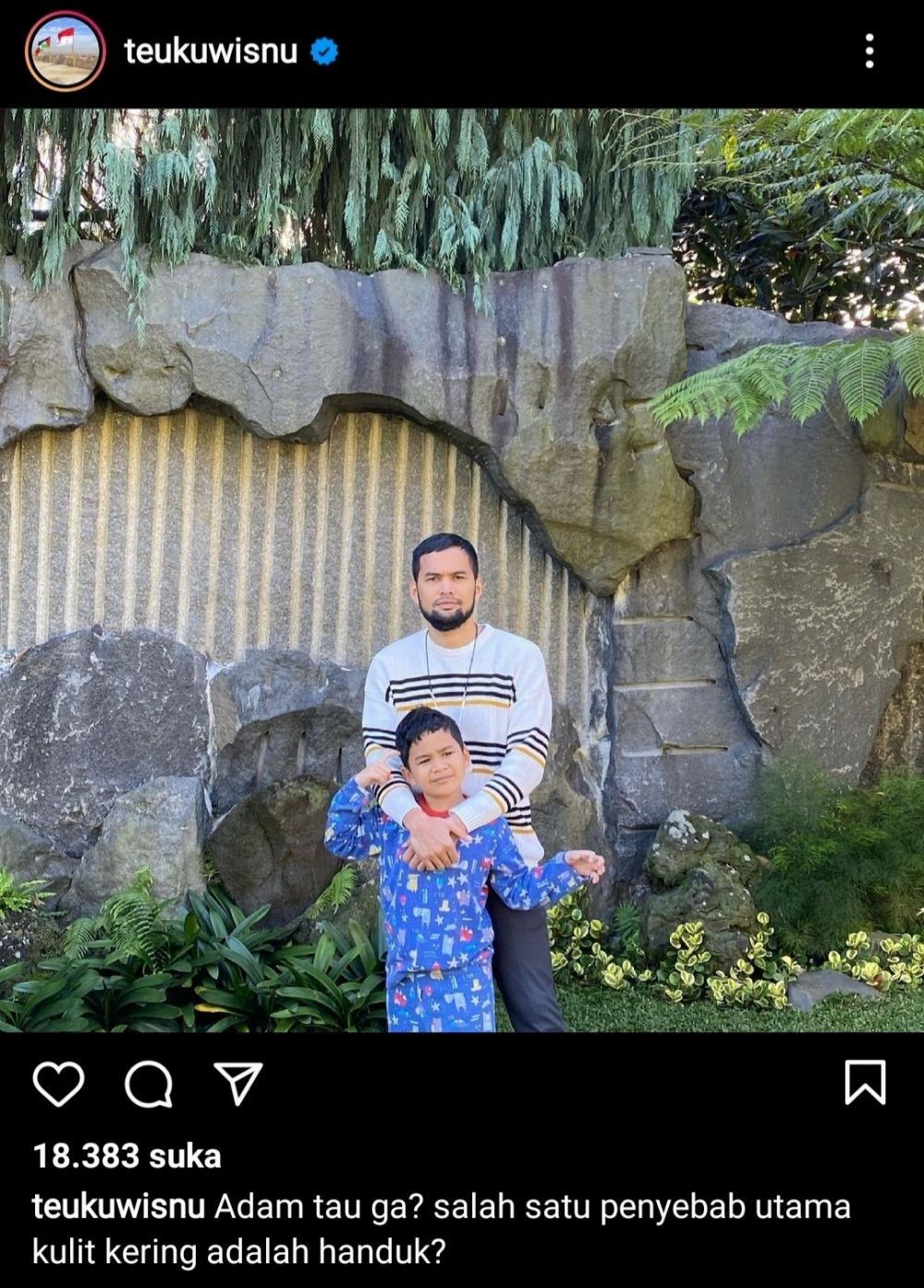 10 Caption Foto Teuku Wisnu yang Kocak, Jokes Old School Banget