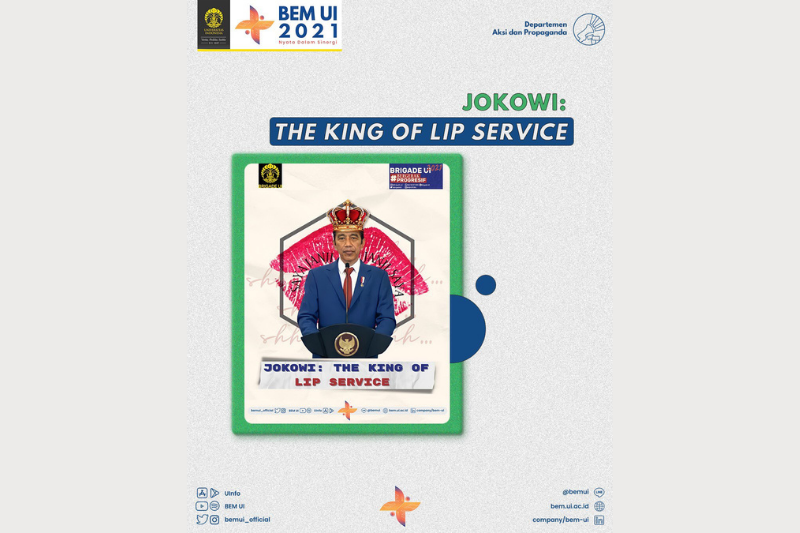 Polemik BEM UI, DEMA UIN: Jokowi Layak Dijuluki King Of Lip Service