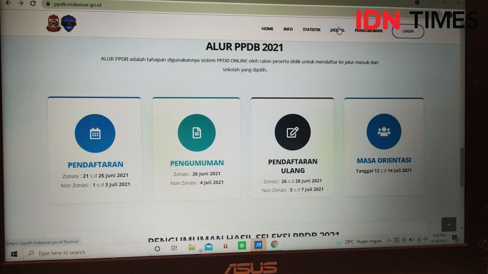 6000 Lulusan SD Tak Tertampung SMP Negeri pada PPDB 2021 di Makassar