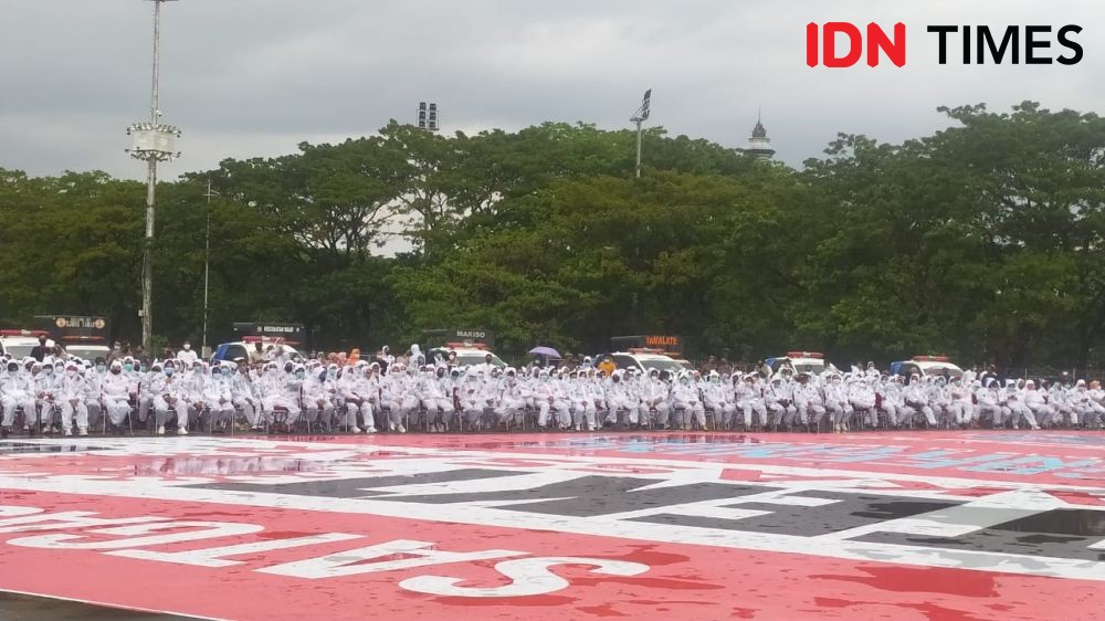 Ribuan Orang Berkerumun di Peluncuran Satgas Detektor COVID Makassar