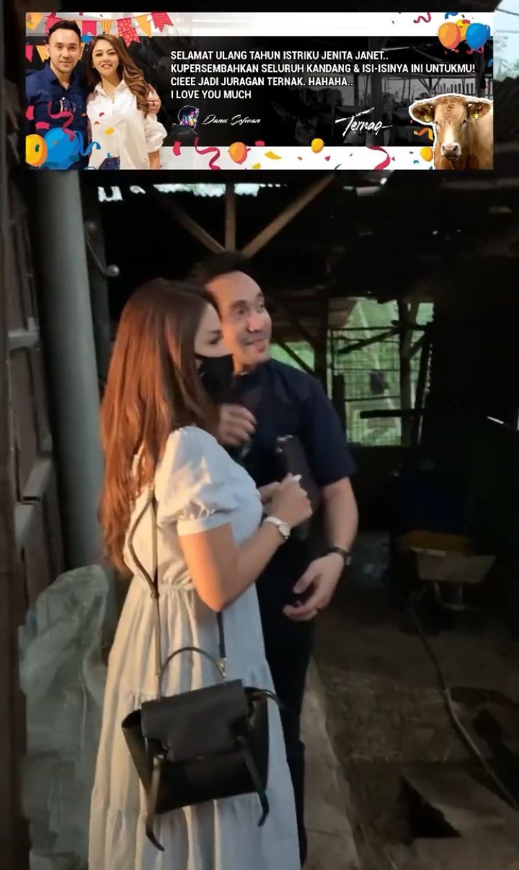 10 Kemesraan Jenita Janet dan Suami yang Baru Beli Peternakan