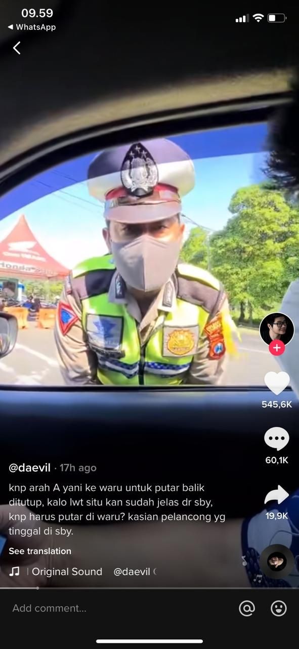 Viral Pengendara Ngomel Ditolak Masuk Surabaya, Polisi: Sudah Sesuai!