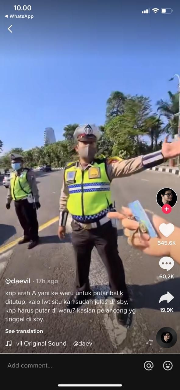 Viral Pengendara Ngomel Ditolak Masuk Surabaya, Polisi: Sudah Sesuai!