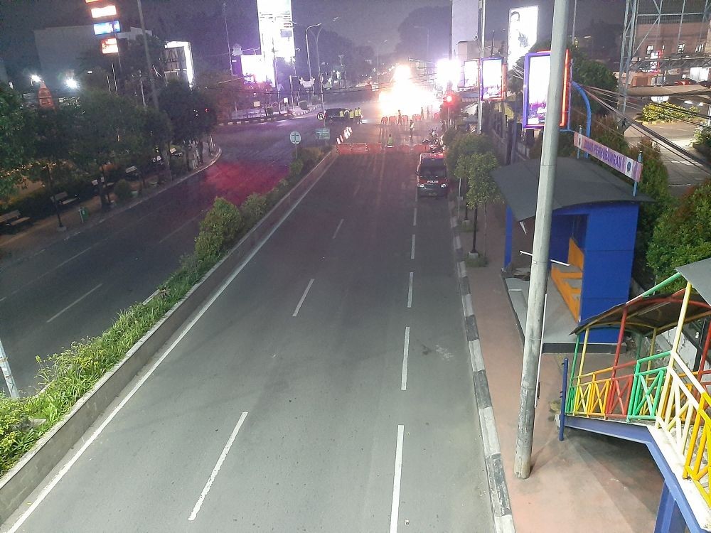 5 Potret Sepinya Kota Serang Saat Pemberlakuan Jam Malam  