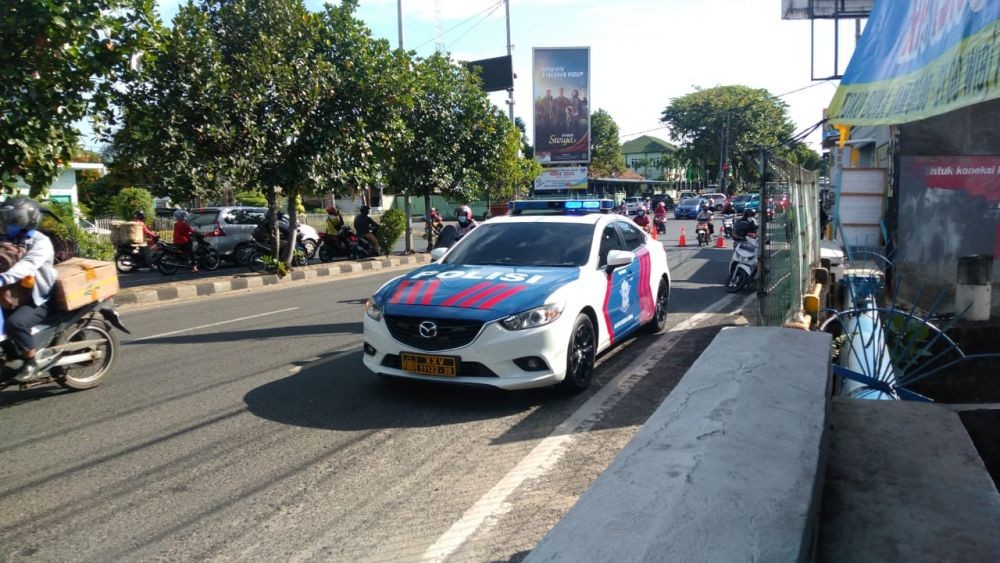 Penyekatan Jalan Protokol PPKM Darurat  Bandar Lampung Picu Kemacetan