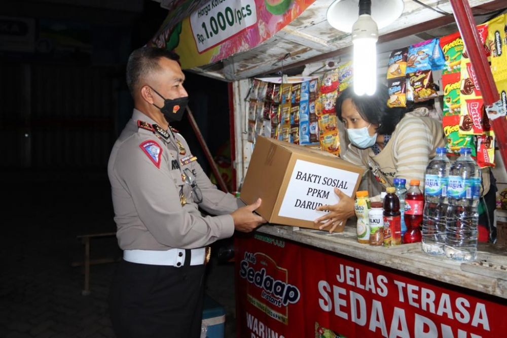 Polda Lampung Tutup Exit Tol Kota Baru KM 79A Saat PPKM Darurat