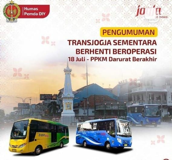 Mulai Hari Ini, Bus TransJogja Sementara Berhenti Beroperasi 