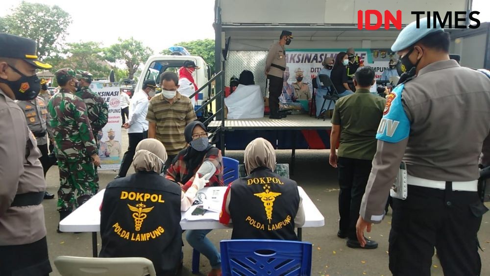 Gelar Vaksinasi Keliling, Polda Lampung Sediakan 29.000 Dosis Vaksin