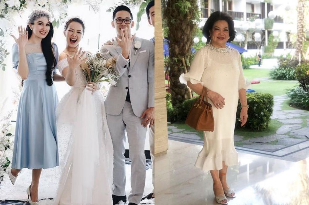 Menantu Mertua Modis! 9 Adu Gaya Kondangan Sandra Dewi Vs Irma Moeis