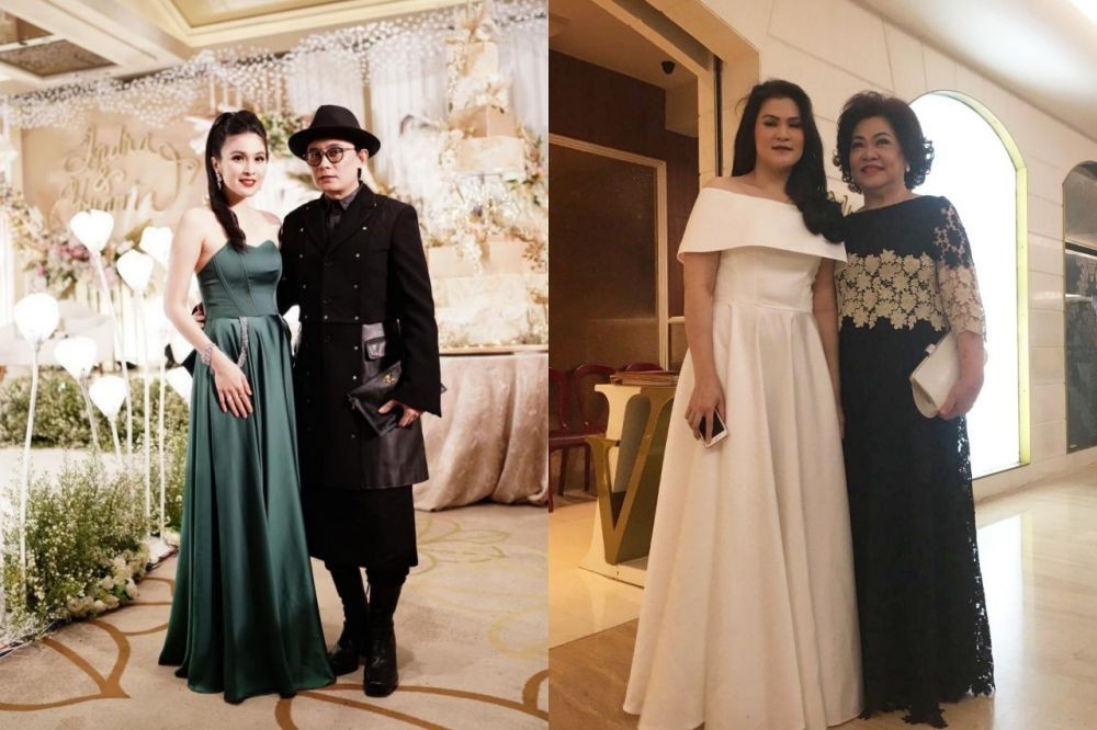 Menantu Mertua Modis! 9 Adu Gaya Kondangan Sandra Dewi Vs Irma Moeis