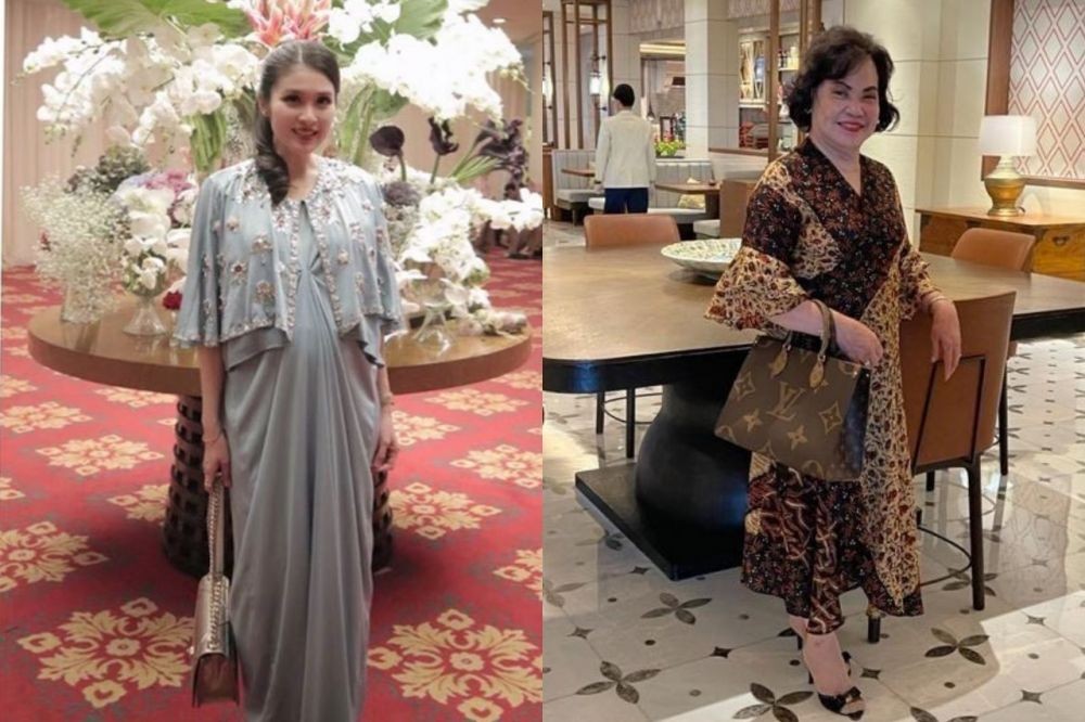 Menantu Mertua Modis! 9 Adu Gaya Kondangan Sandra Dewi Vs Irma Moeis
