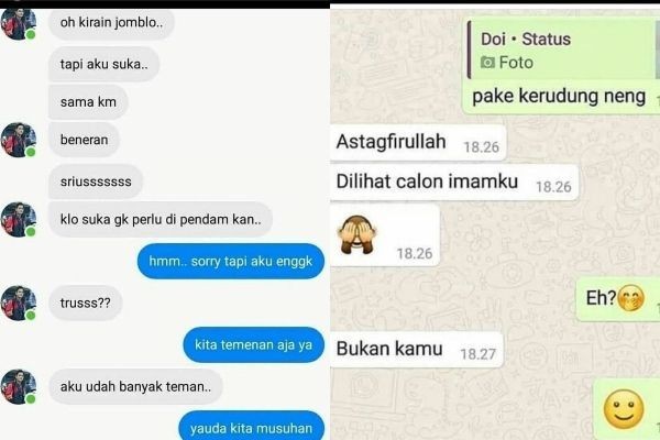 Bikin Nyesek Sampai Ulu Hati! 10 Chat Ditolak Gebetan Pilu tapi Kocak