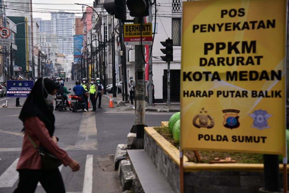 Penyekatan di Jalan-jalan Kota Medan Mulai Dibuka